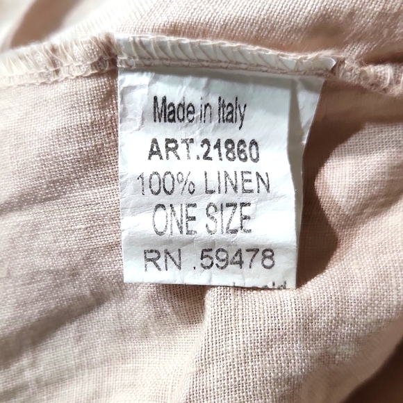 Valentina Naldi Pure Linen Made in Italy Open Front Kimono Cardigan One Size NEW - Picture 7 of 10